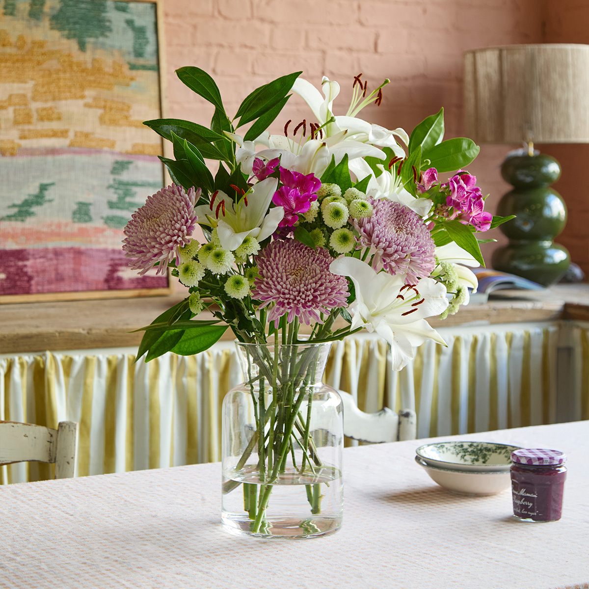 Flower bouquet with lilies & alstroemeria | Send flowers online | Murmurations | size: classic image