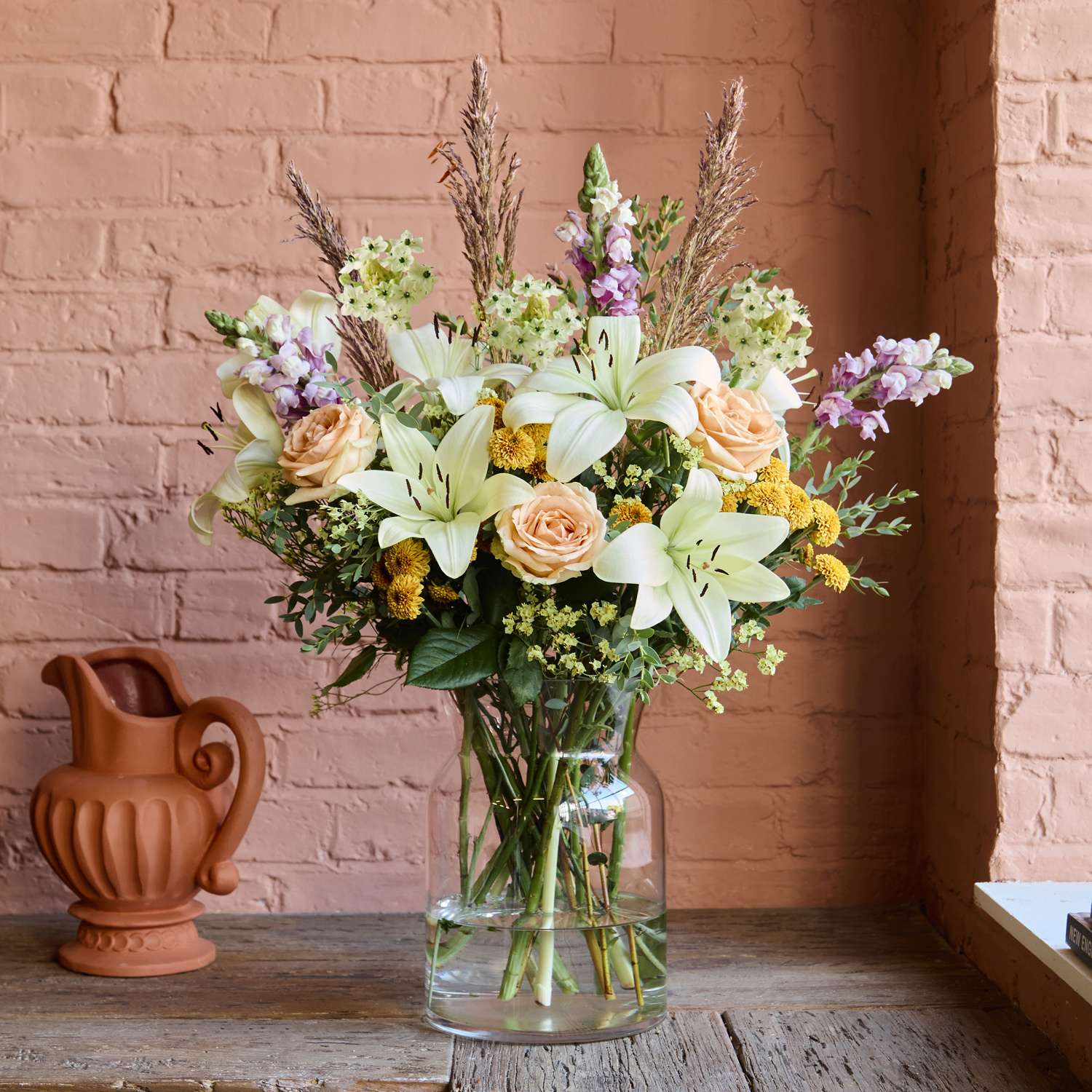 Black Friday Flower bouquet with brassica & eucalyptus | Send flowers online | Velvet Sky  | size: showstopper image