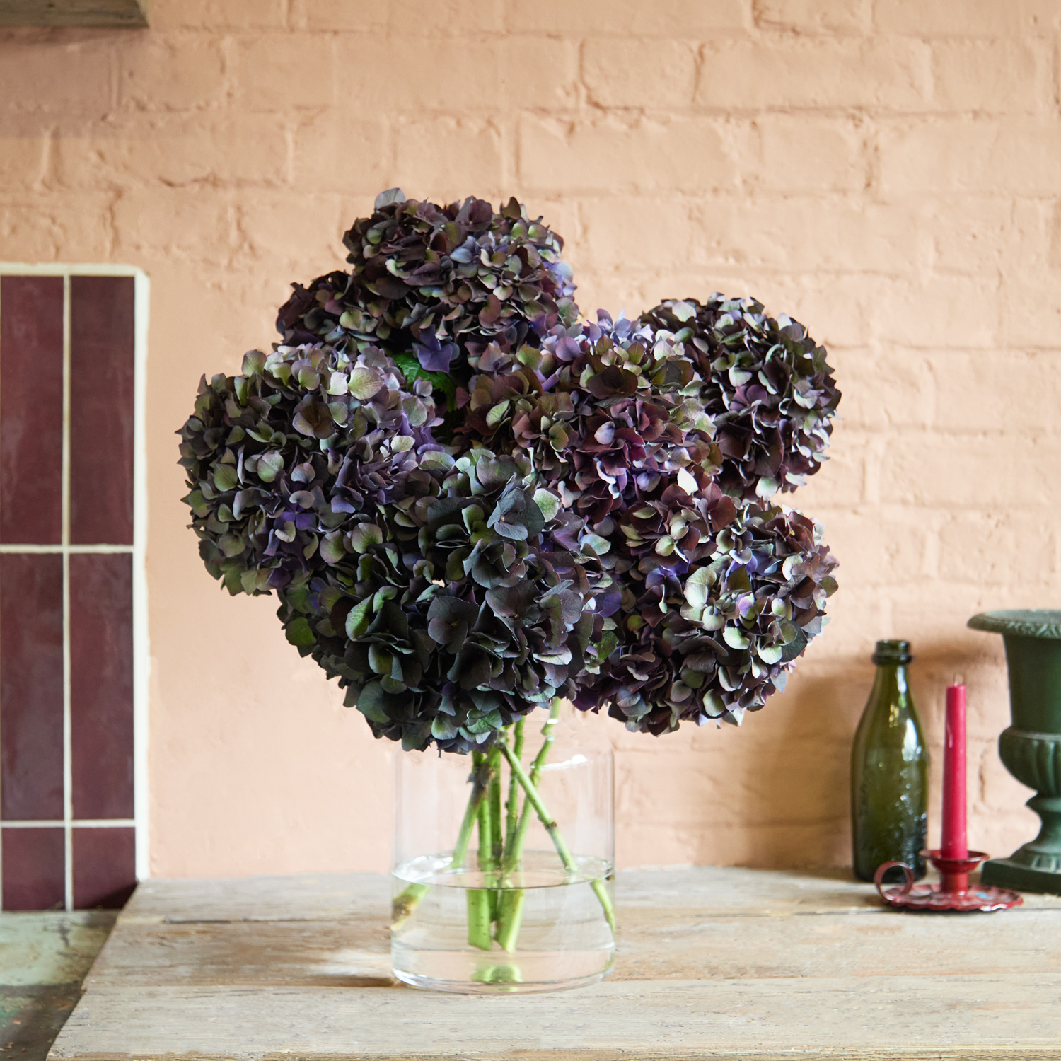 Flower bouquet with hydrangeas | Send flowers online | All Hydrangeas | Special edition image