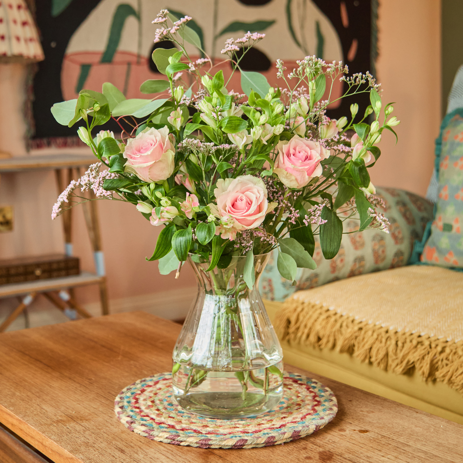 Easter flower bouquet with roses & alstroemerias | Send flowers online | Apricot Sorbet | size: letterbox, photo 2