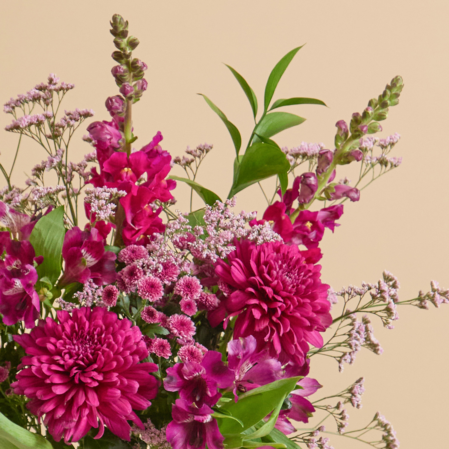 Easter flower bouquet with chrysanthemum & alstroemerias | Send flowers online | Sugared Peach | size: classic, photo 3