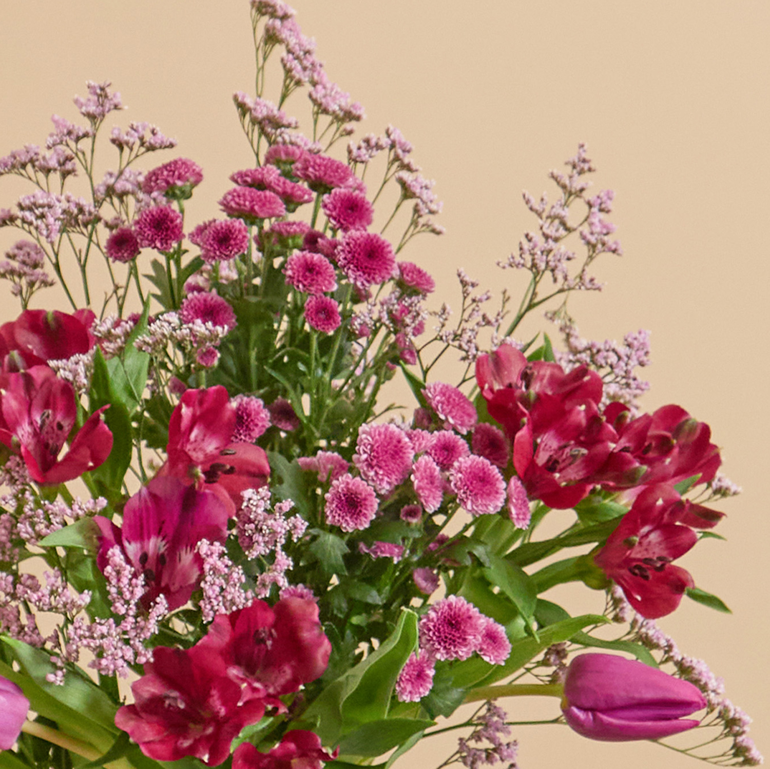 Easter flower bouquet with alstroemerias & tulips | Send flowers online | Sugared Peach | size: letterbox, photo 3