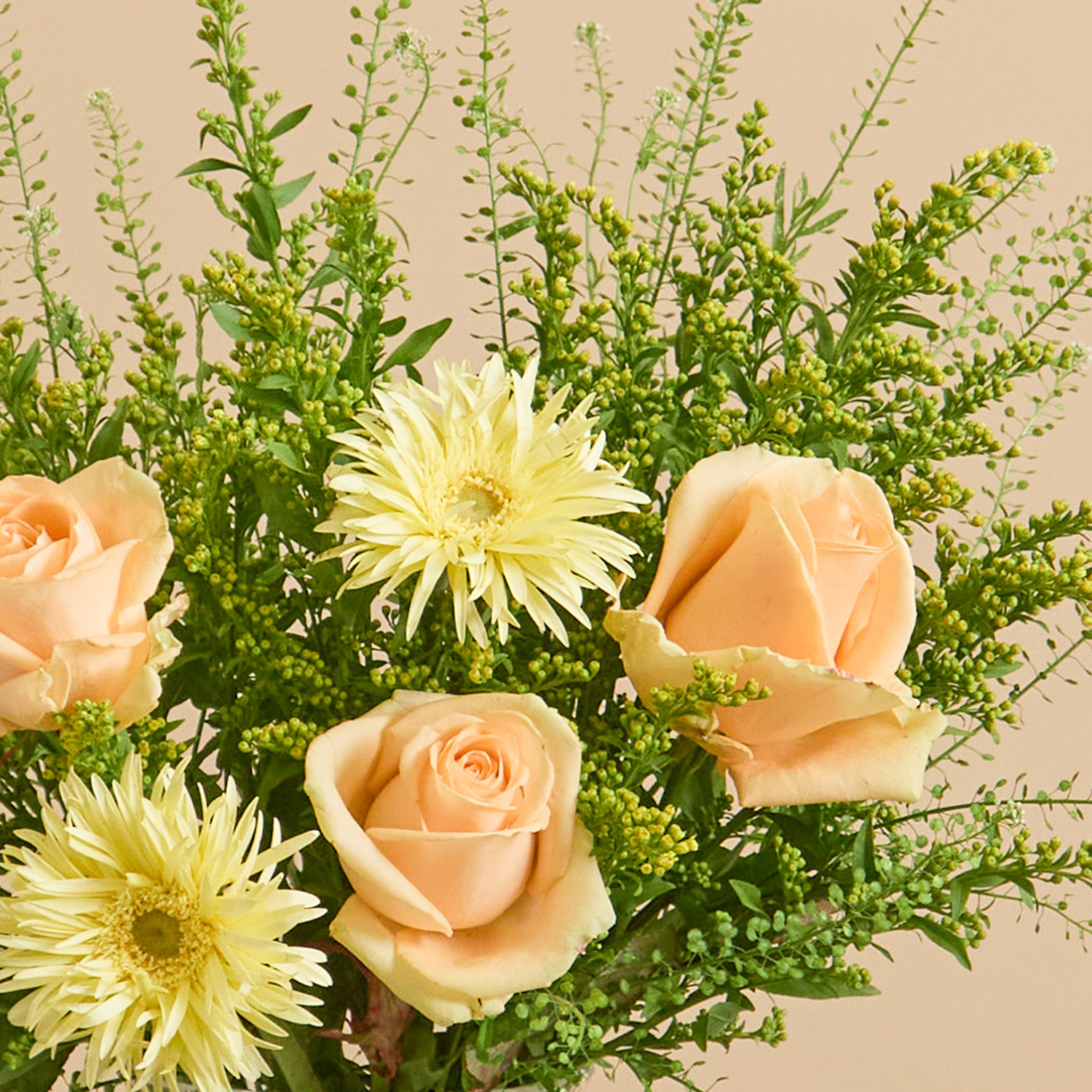 Easter flower bouquet with germini & roses | Send flowers online | Frosted Lime | size: letterbox, photo 3