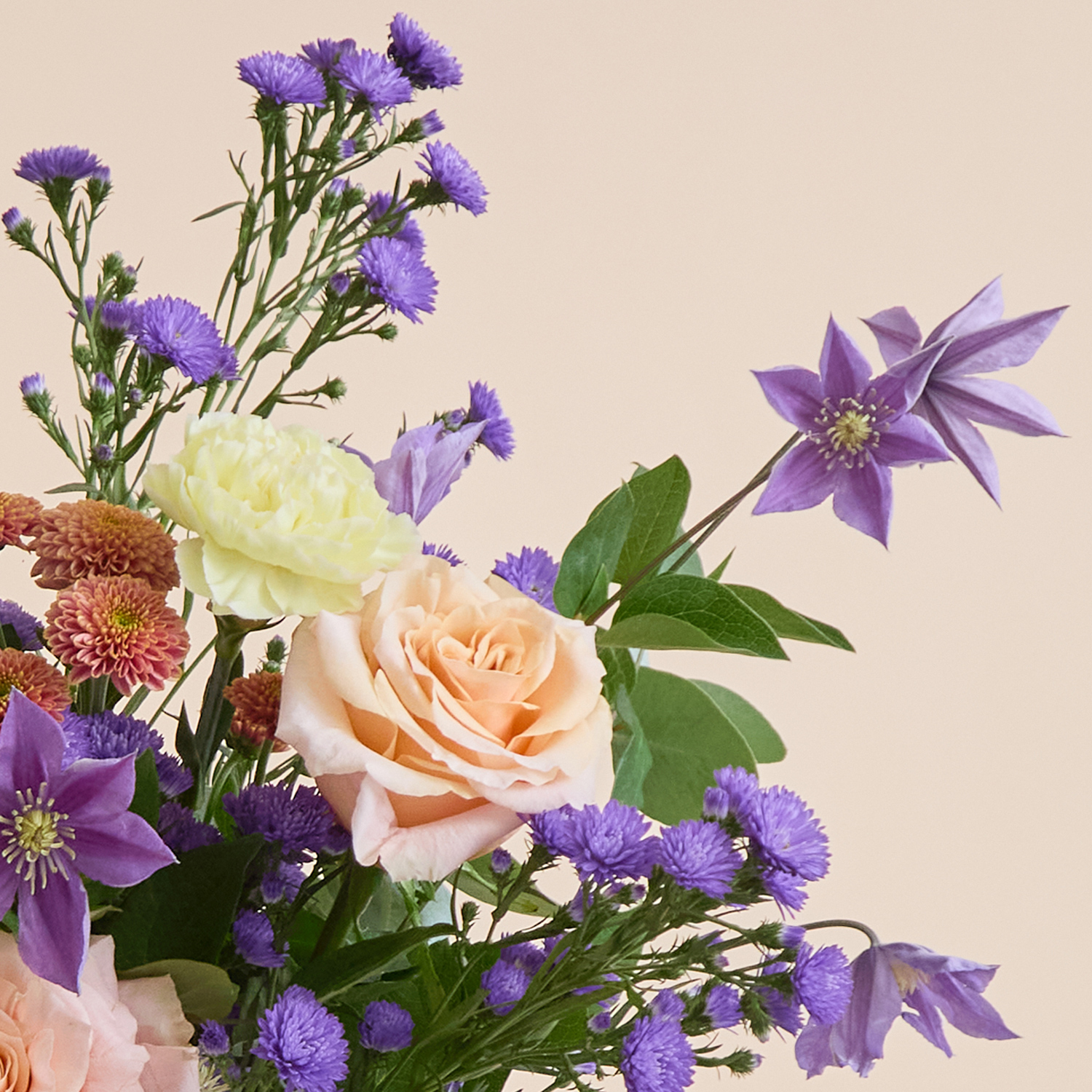 Thank You Flower bouquet with roses & santinis | Send flowers online | Jelly Bean | size: classic, photo 3