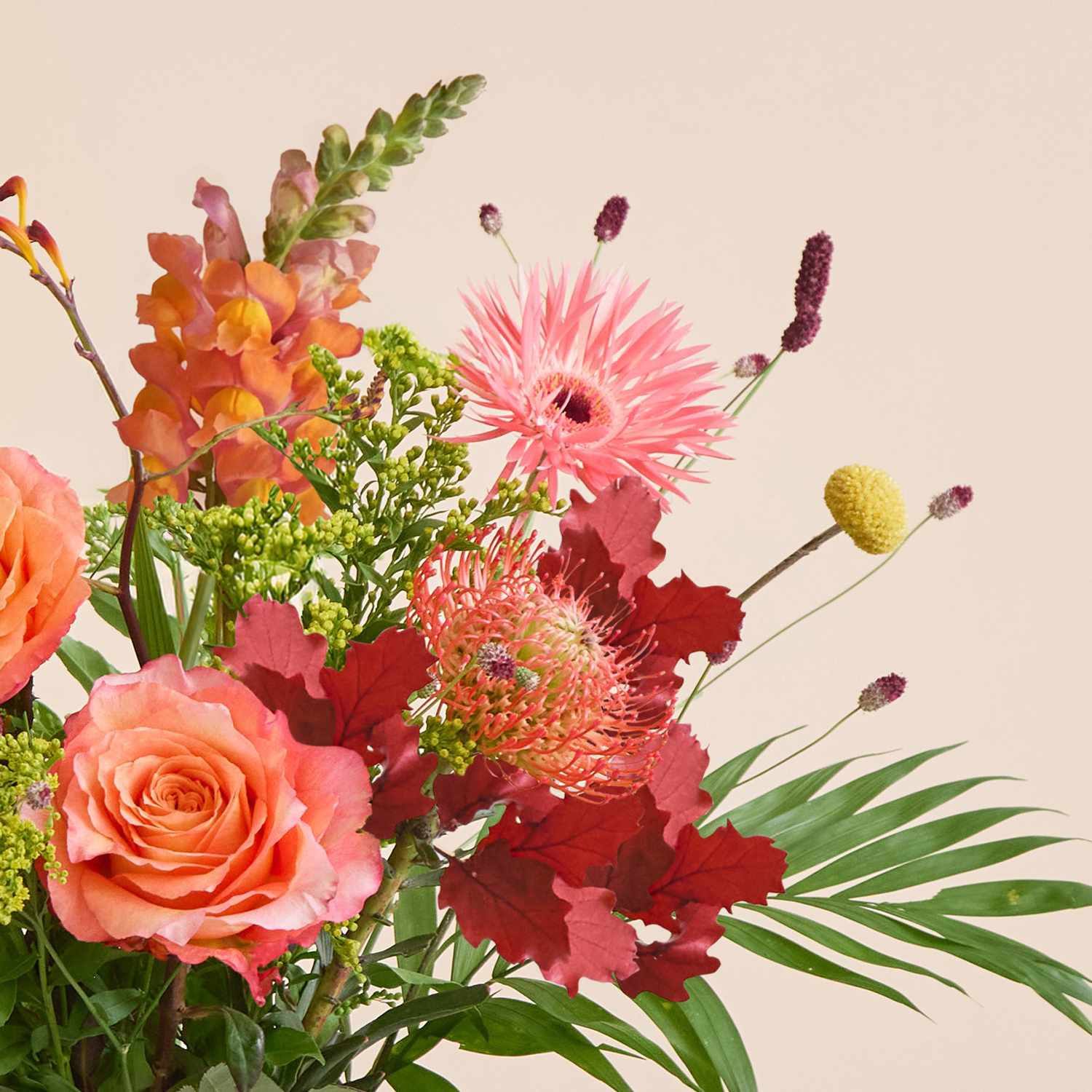 Thank You Flower bouquet with roses & gerberas | Send flowers online | Tangerine Dream | size: classic, photo 3