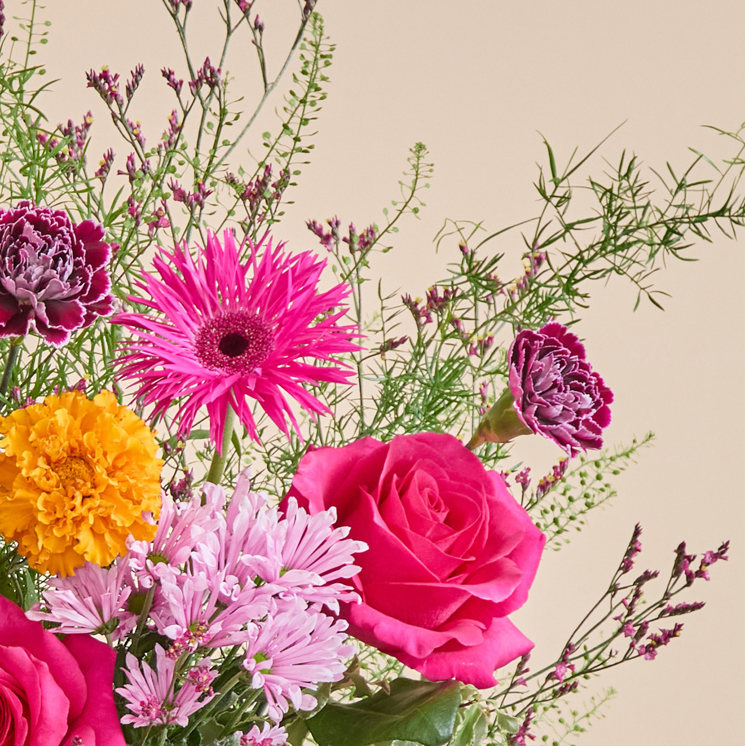 Thank You Flower bouquet with roses & santinis | Send flowers online | Neon Sky | size: showstopper, photo 3