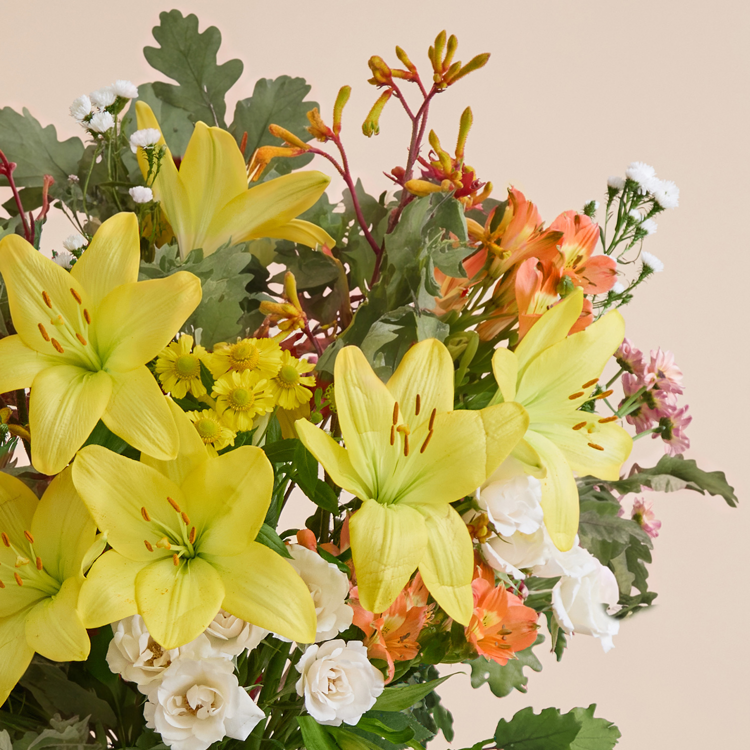 Anniversary Flower bouquet with roses & lilies | Send flowers online | Autumn Embers | size: showstopper, photo 3