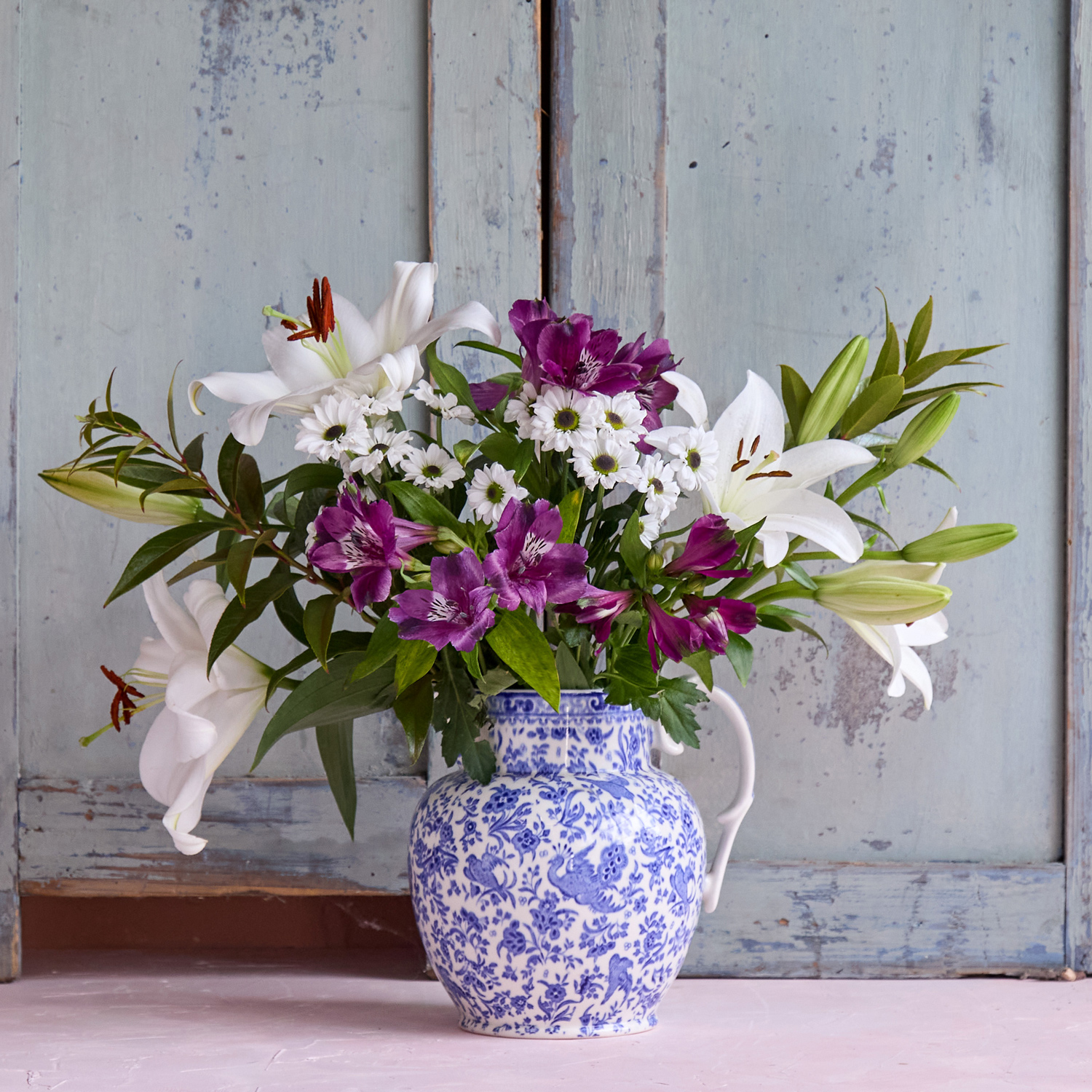 Next Day Flower bouquet with lilies & santinis | Send flowers online | Blackberry Lane | size: letterbox, photo 2