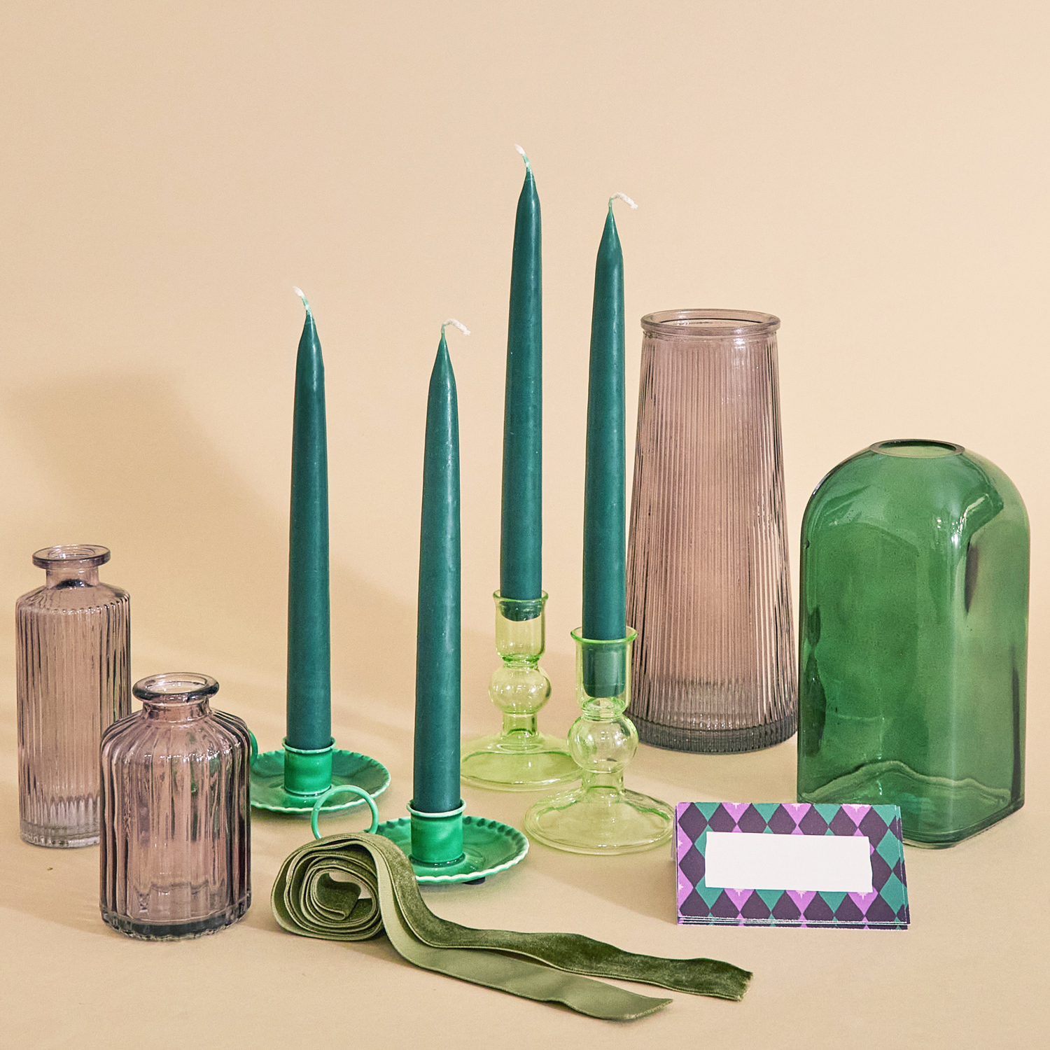 The Emerald & Amethyst Tablescape Set