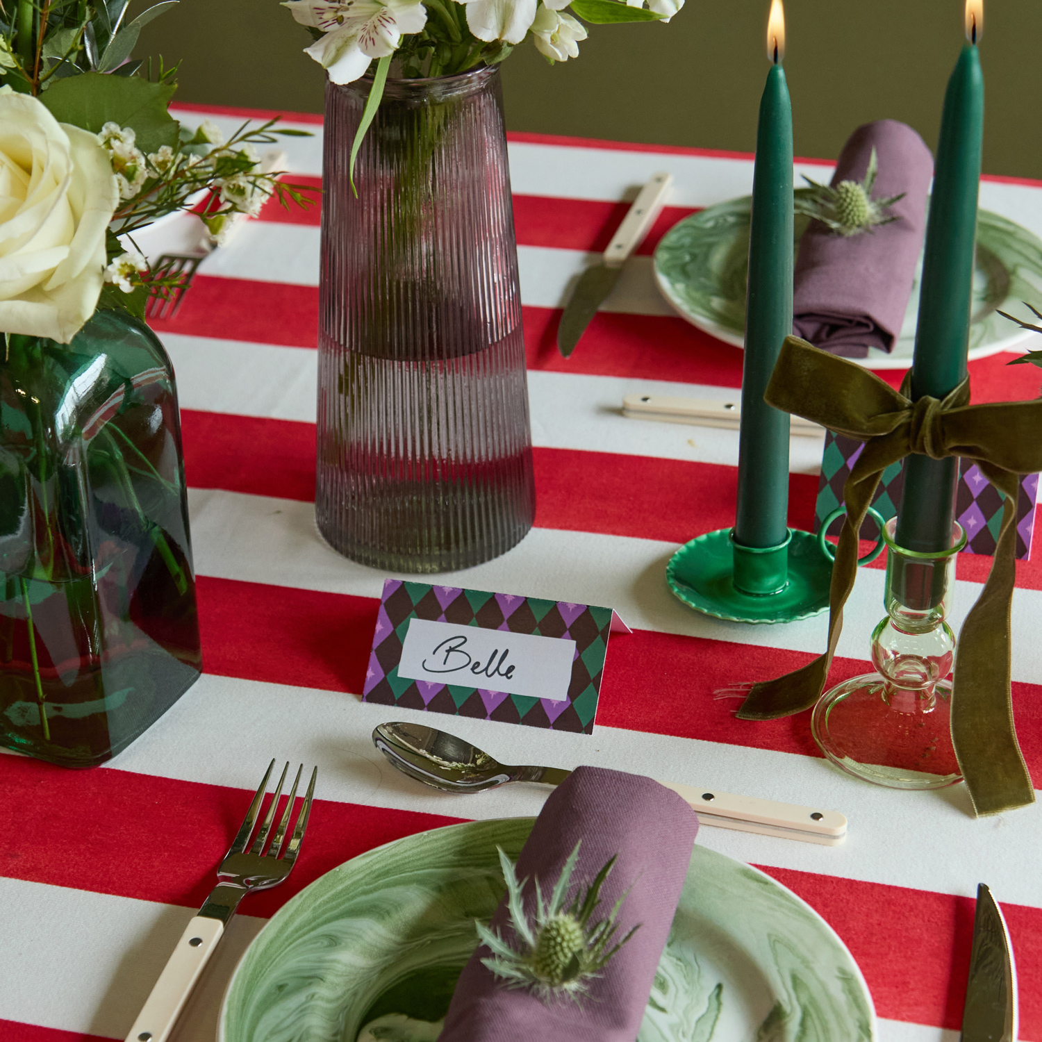 The Emerald & Amethyst Tablescape Set
